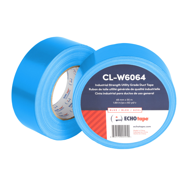 CL-W6064 Industrial Strength Utility Grade Duct Tape Blue 48mm Duo Label