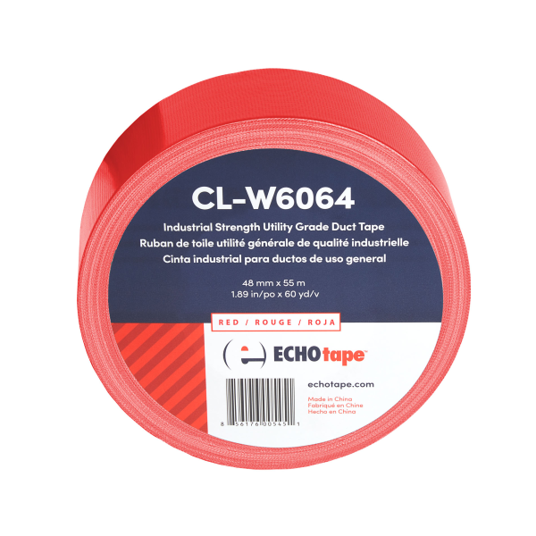 CL-W6064 Industrial Strength Utility Grade Duct Tape Red 48mm Solo Label