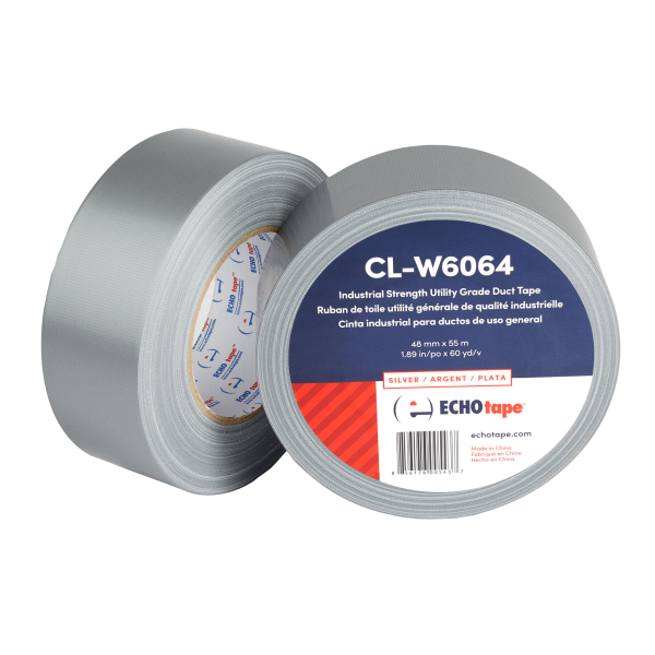 CL-W6064 Industrial Strength Utility Grade Duct Tape Silver 48mm Duo Label