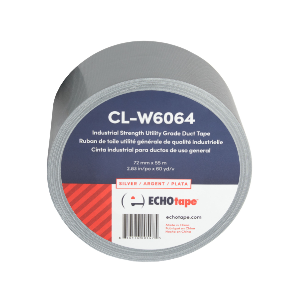 CL-W6064 Industrial Strength Utility Grade Duct Tape Silver 72mm Solo Label
