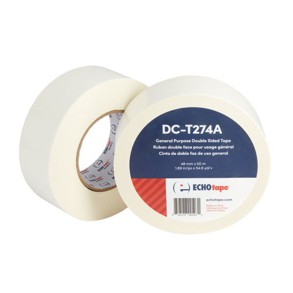 DC-T274A General Purpose Clear Double Sided Tape for Mounting Bonding (Paper) 48mm Duo Label