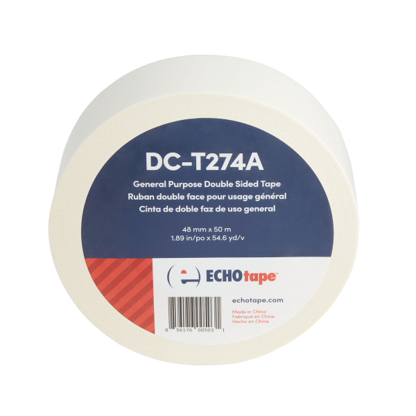 DC-T274A General Purpose Clear Double Sided Tape for Mounting Bonding (Paper) 48mm Solo Label