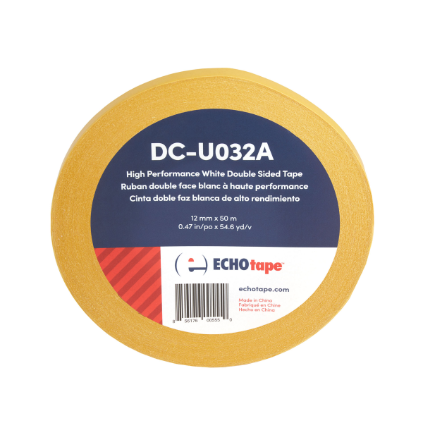 DC-U032A White Double Sided Tape for Permanent Mounting and Bonding 12mm Solo Label
