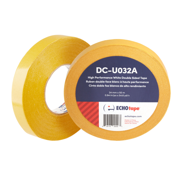 DC-U032A White Double Sided Tape for Permanent Mounting and Bonding 24mm Duo Label