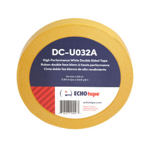 DC-U032A White Double Sided Tape for Permanent Mounting and Bonding 24mm Solo Label