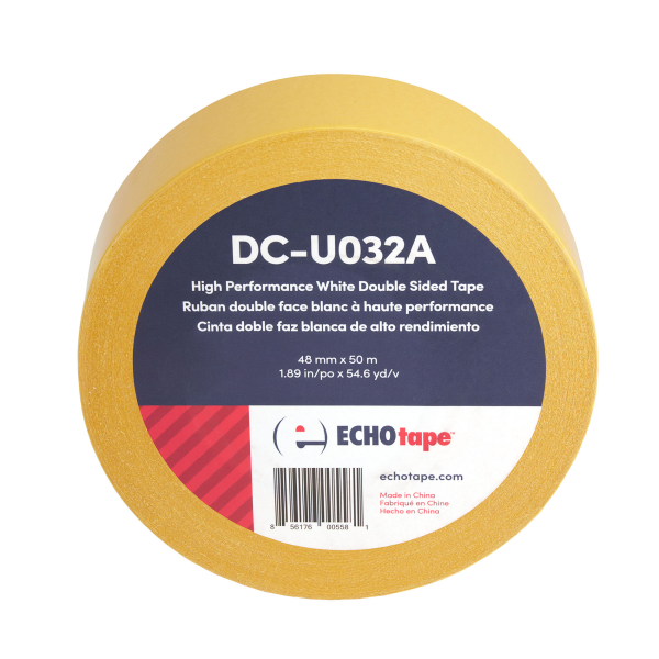 DC-U032A White Double Sided Tape for Permanent Mounting and Bonding 48mm Solo Label