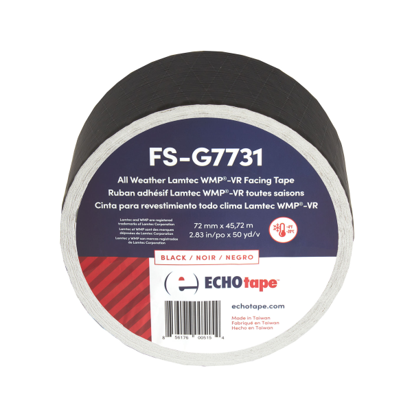 FS-G7731 All Weather Lamtec WMP-VR Facing Tape Black 72mm Solo Label