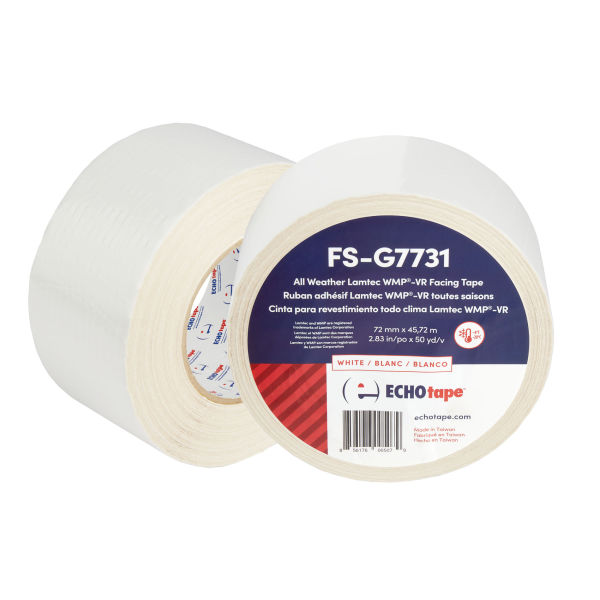 FS-G7731 All Weather Lamtec WMP-VR Facing Tape White 72mm Duo Label
