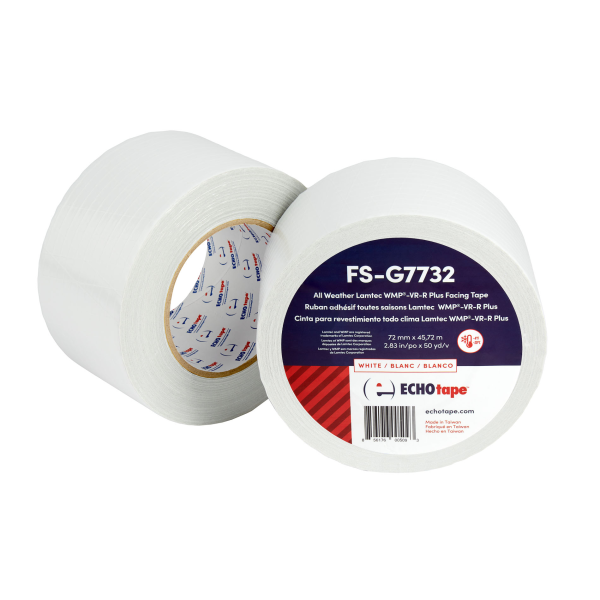 FS-G7732 All Weather Lamtec WMP-VR-R Plus Facing Tape White 72mm Duo Label
