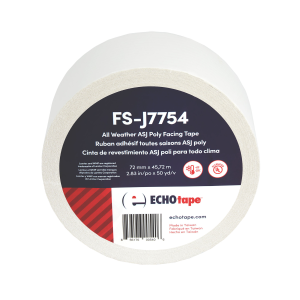 FS-J7754 All Weather ASJ Poly Insulation Facing Tape 72mm Solo Label