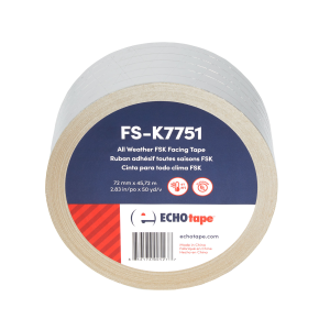 FS-K7751 All Weather FSK (Foil/Scrim/Kraft) Insulation Facing Tape 72mm Solo Label