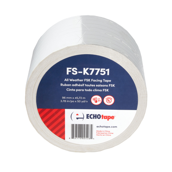 FS-K7751 All Weather FSK (Foil/Scrim/Kraft) Insulation Facing Tape 96mm Solo Label