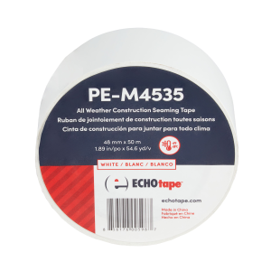 PE-M4535 All Weather Construction Seaming Tape White 48mm Solo Label