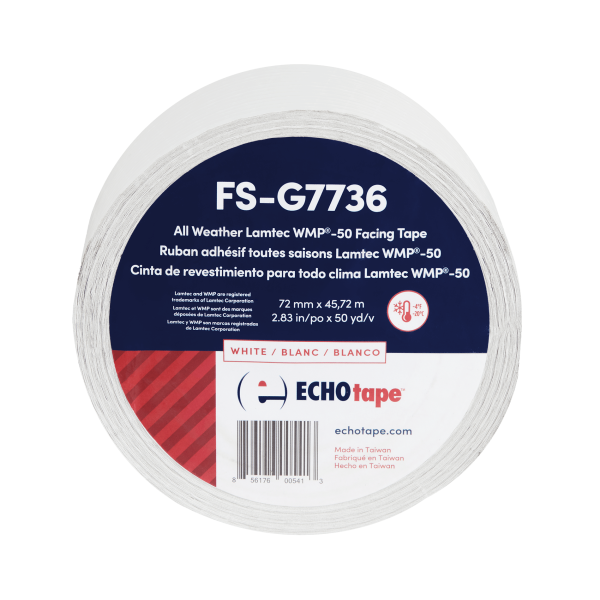 FS-G7736 All Weather Lamtec WMP-50 Metal Facing Tape White 72mm Front Label